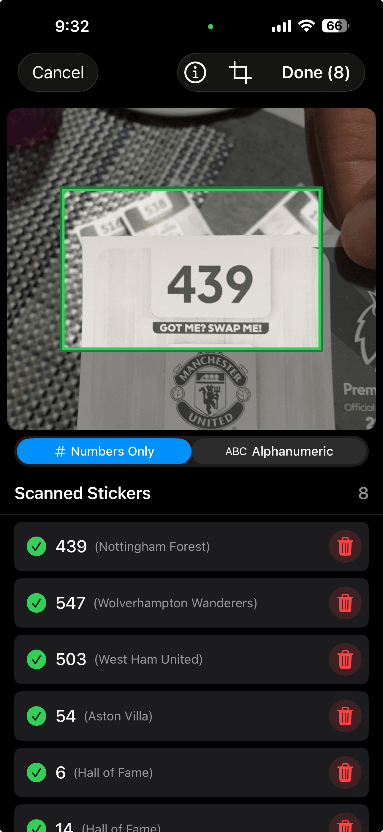 Camera scan mode for quick tracking
